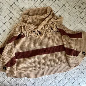 THML Tan and Brown Women's Poncho